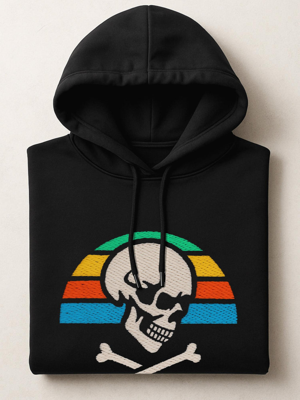 Skull Retro Sunset - Unisex Premium Hoodie by inspire.inc