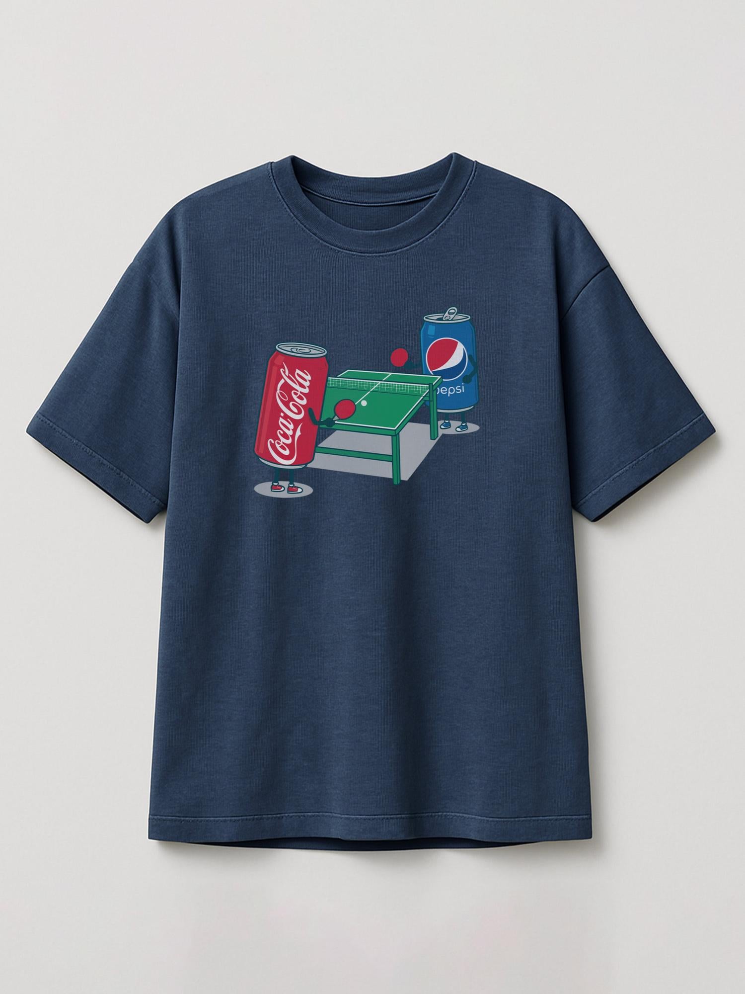 Soda Pong - Regular/Oversized T-shirt Oversized Heather Blue by inspire.inc