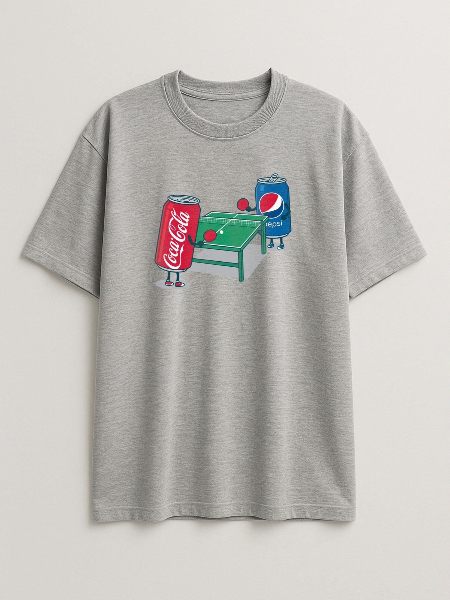 Soda Pong - Regular/Oversized T-shirt Oversized Light Heather Gray by inspire.inc