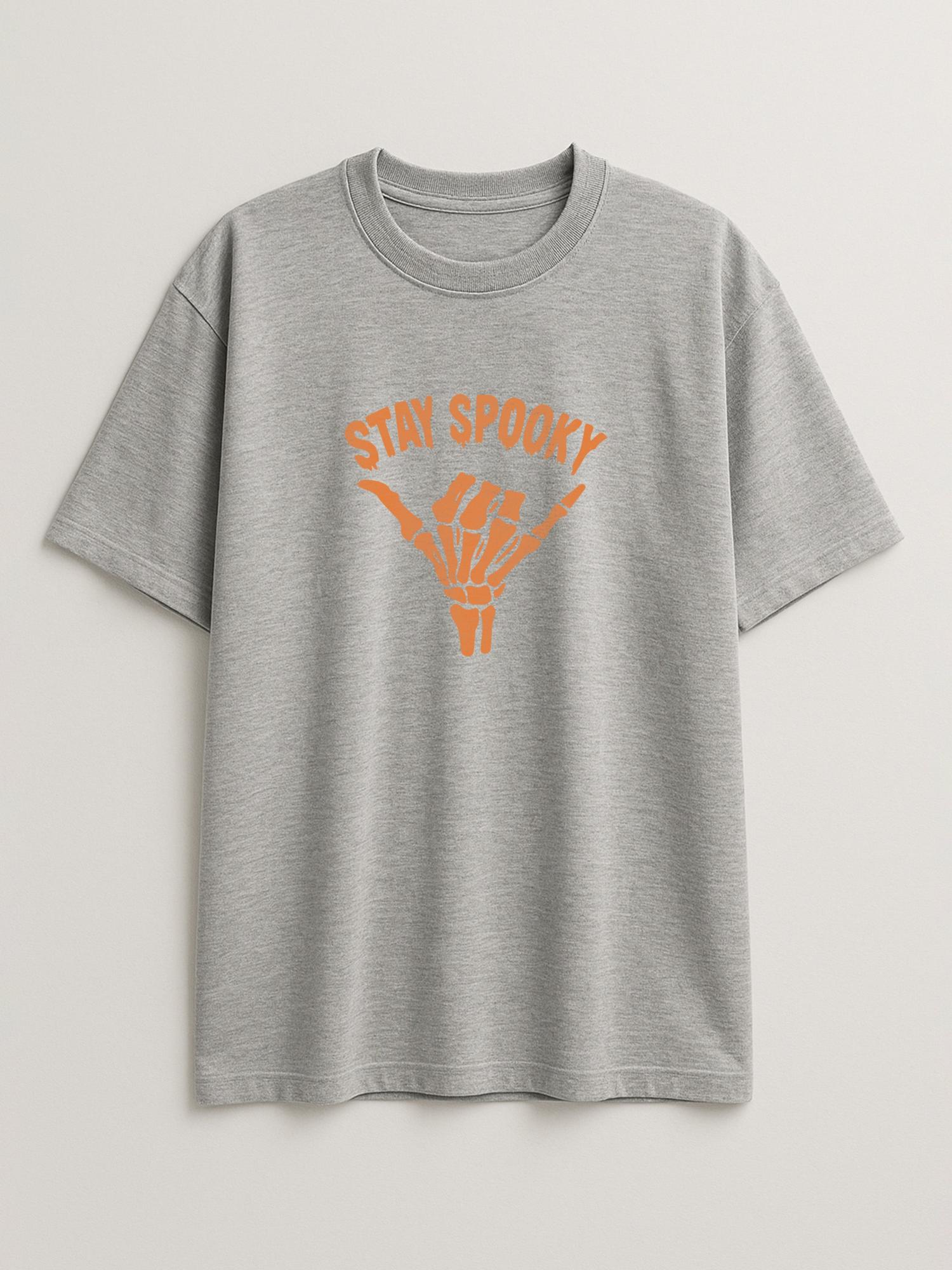 Stay Spooky - Regular/Oversized T-shirt Oversized Light Heather Gray by inspire.inc