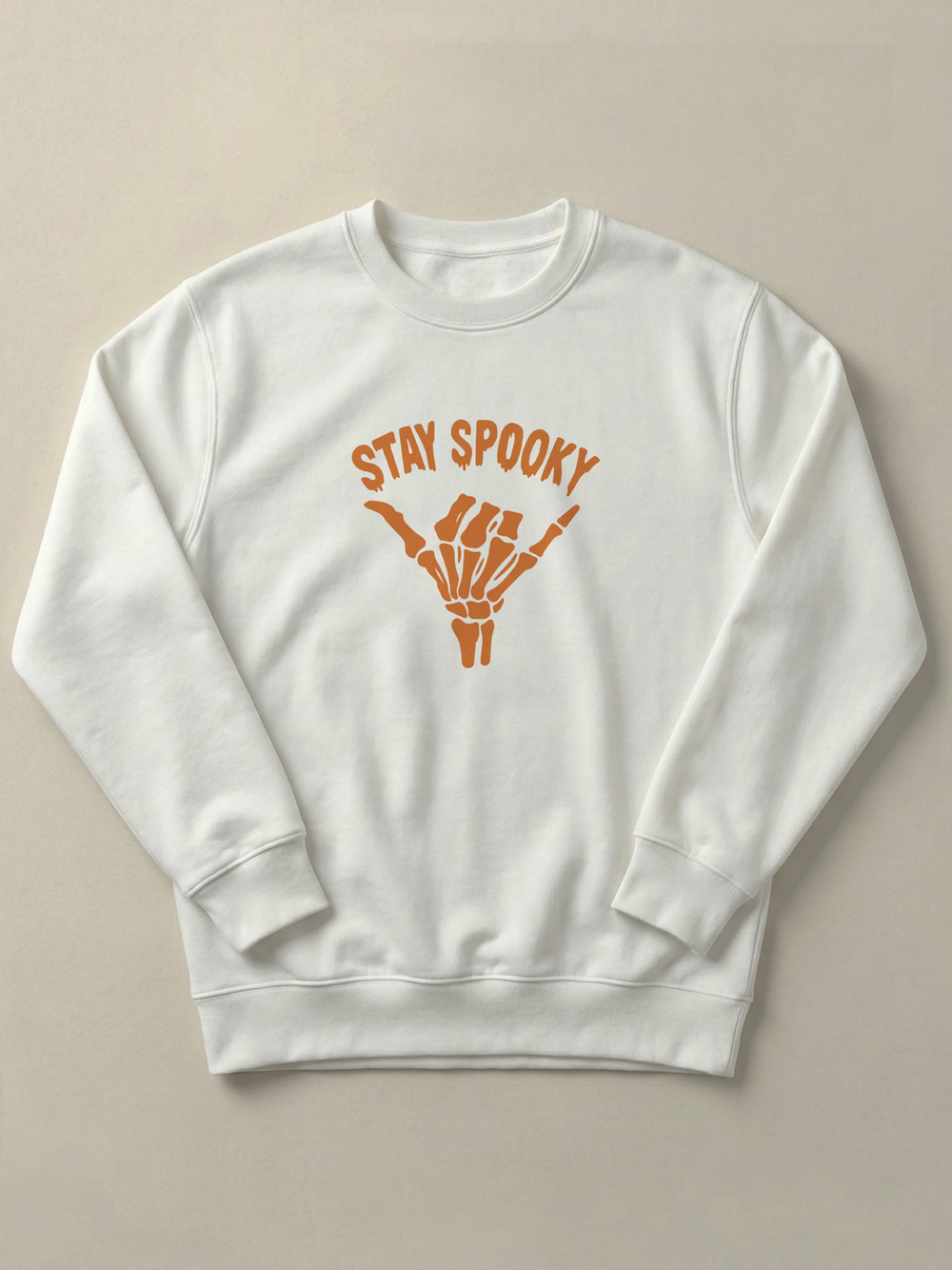 Stay Spooky - Regular/Oversized Sweatshirt Regular Fit White by inspire.inc
