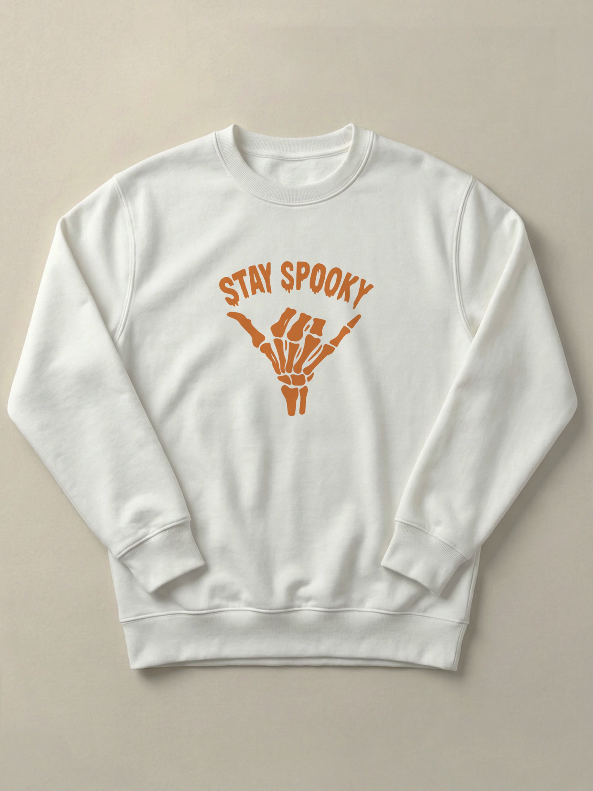 Stay Spooky - Regular/Oversized Sweatshirt Regular Fit White by inspire.inc