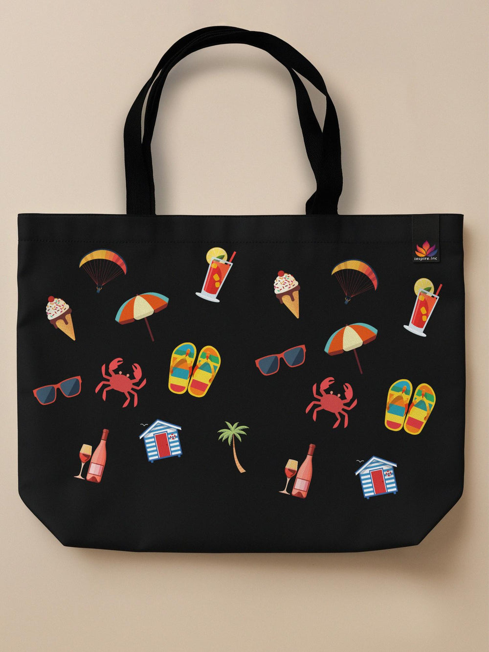 Summer Minis Mix - Neo Tote Bag Black Front Only by inspire.inc