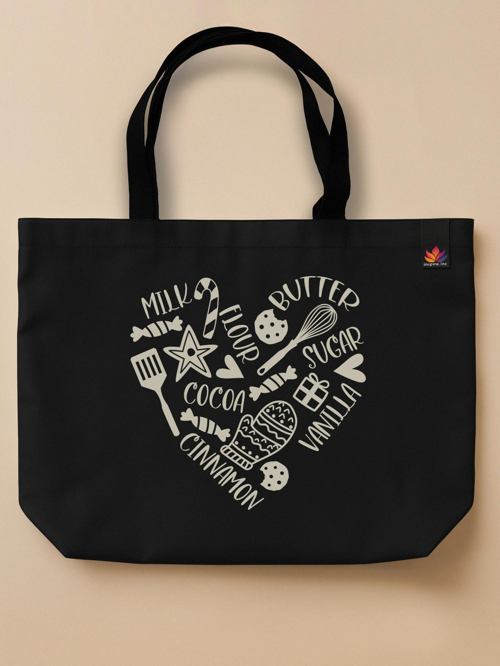 Sweet Heart - Neo Tote Bag Black Front Only by inspire.inc