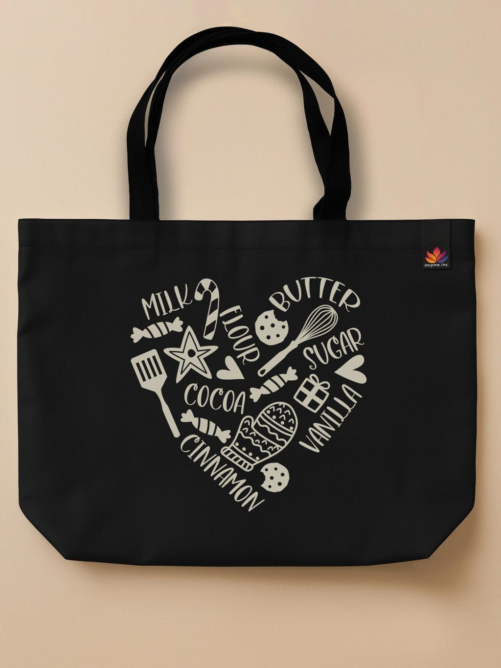Sweet Heart - Neo Tote Bag Black Front Only by inspire.inc