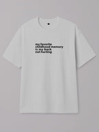 Sweet Memories - Regular/Oversized T-shirt Oversized White by inspire.inc