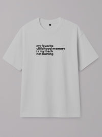 Sweet Memories - Regular/Oversized T-shirt Oversized White by inspire.inc