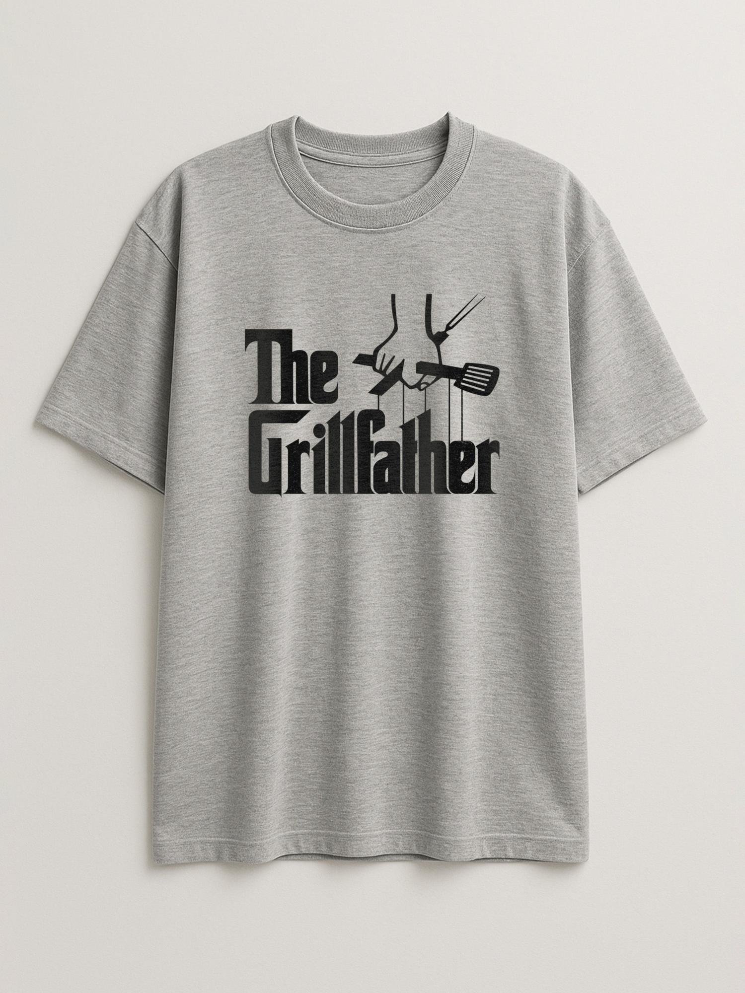The Grillfather - Regular/Oversized T-shirt Oversized Light Heather Gray by inspire.inc