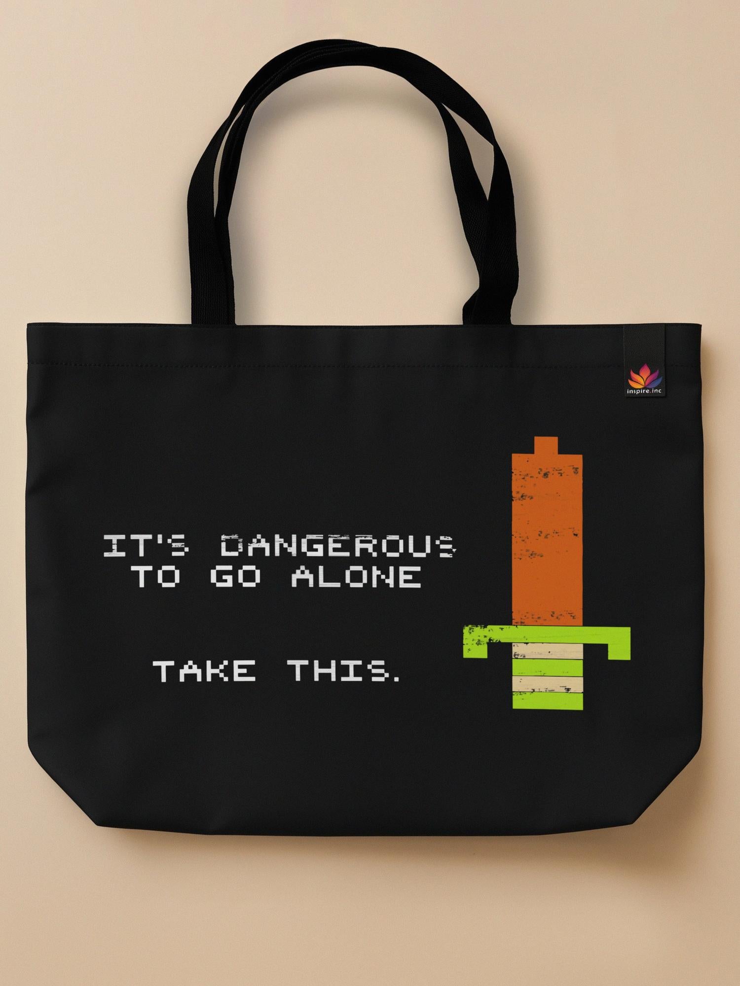 The Legend of Zelda - Not Alone - Neo Tote Bag Black Front Only by inspire.inc