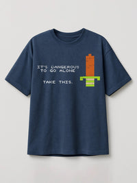 The Legend of Zelda - Not Alone - Regular/Oversized T-shirt Oversized Heather Blue by inspire.inc