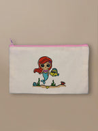 The Little Mermaid - Ariel and Friends - Zipper Pouch Pink by inspire.inc