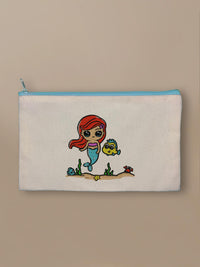 The Little Mermaid - Ariel and Friends - Zipper Pouch Blue by inspire.inc
