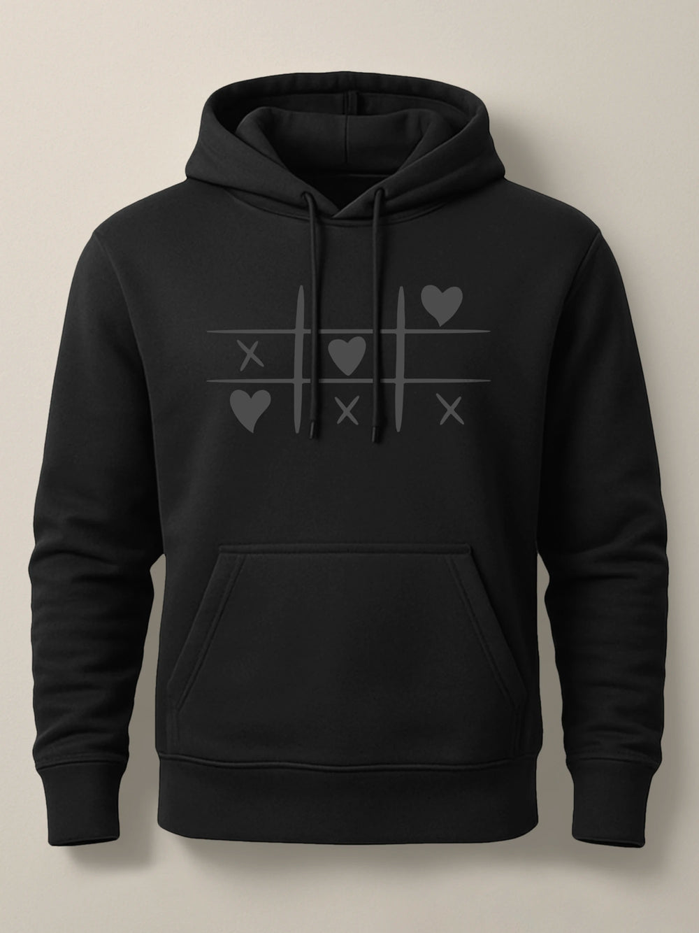 Tic Tac Hearts - Hoodie Light Black by inspire.inc