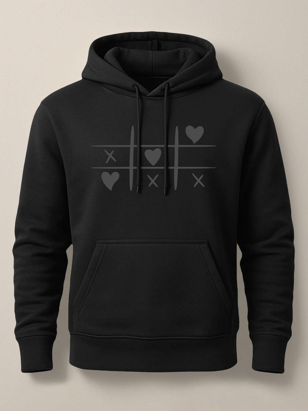 Tic Tac Hearts - Hoodie Light Black by inspire.inc