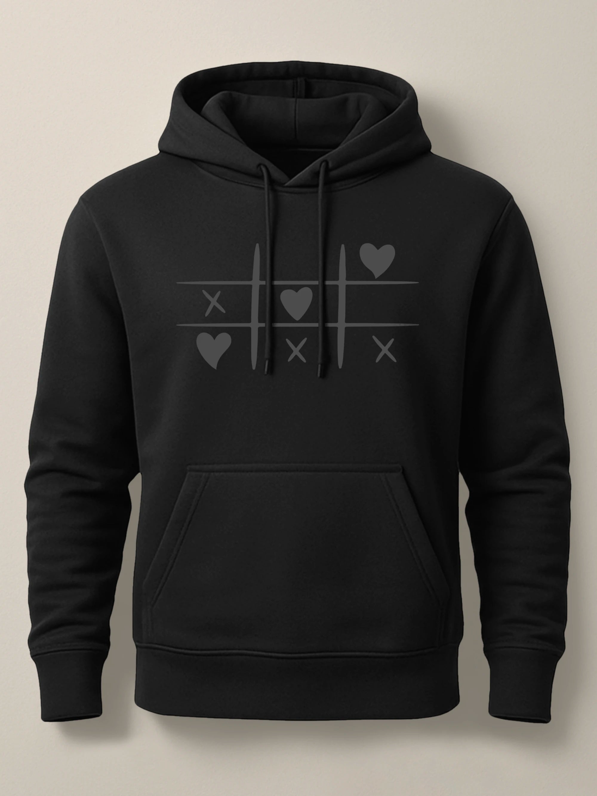 Tic Tac Hearts - Hoodie Light Black by inspire.inc