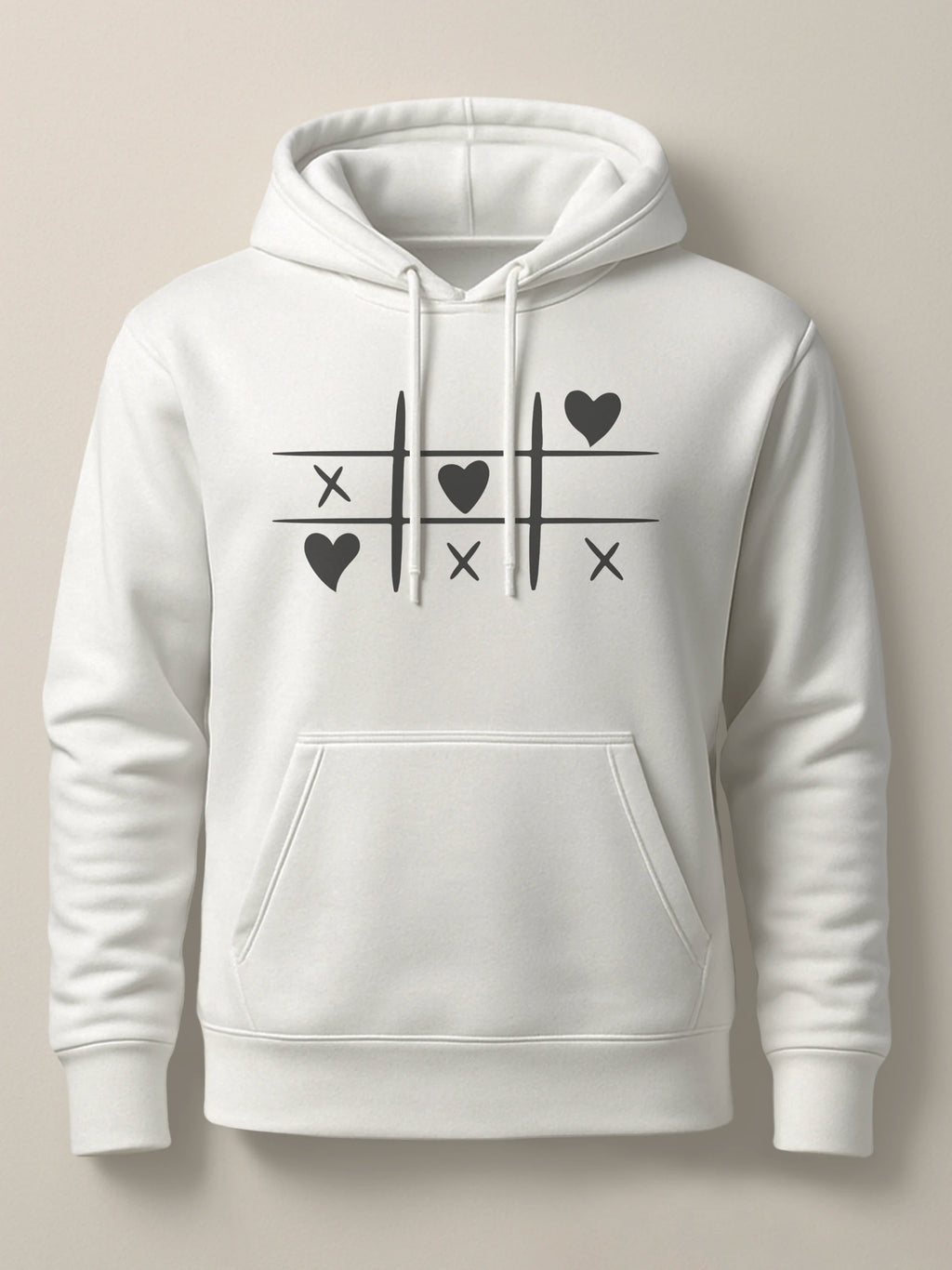 Tic Tac Hearts - Hoodie Light White by inspire.inc