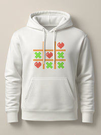 Tic Tac Hearts Pixel Edition - Hoodie Light White by inspire.inc