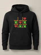 Tic Tac Hearts Pixel Edition - Hoodie Light Black by inspire.inc