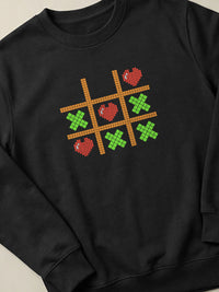 Tic Tac Hearts Pixel Edition - Regular/Oversized Sweatshirt by inspire.inc