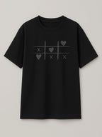 Tic Tac Hearts - Regular/Oversized T-shirt Oversized Black by inspire.inc