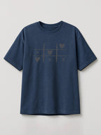 Tic Tac Hearts - Regular/Oversized T-shirt Oversized Heather Blue by inspire.inc