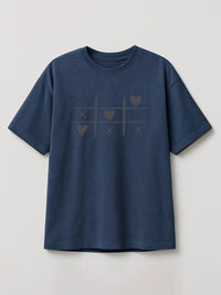 Tic Tac Hearts - Regular/Oversized T-shirt Oversized Heather Blue by inspire.inc