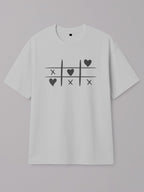 Tic Tac Hearts - Regular/Oversized T-shirt Oversized White by inspire.inc