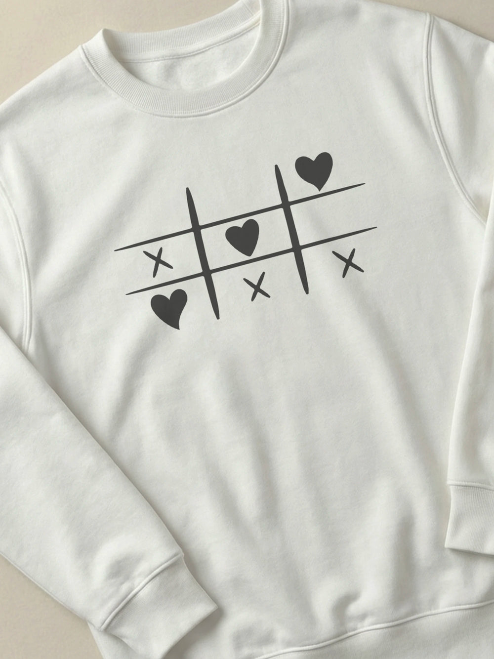 Tic Tac Hearts - Regular/Oversized Sweatshirt by inspire.inc
