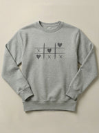 Tic Tac Hearts - Regular/Oversized Sweatshirt Regular Fit Gray by inspire.inc