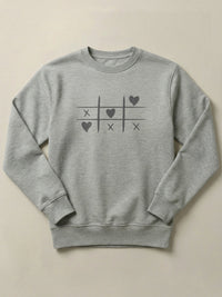 Tic Tac Hearts - Regular/Oversized Sweatshirt Regular Fit Gray by inspire.inc