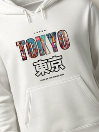 Tokyo Cityscape - Hoodie White close-up by inspire.inc