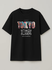 Tokyo Cityscape - Regular/Oversized T-shirt Black by inspire.inc
