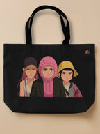 Kpop Demon Hunters - Undercover Idols - Neo Tote Bag Black Front Only by inspire.inc