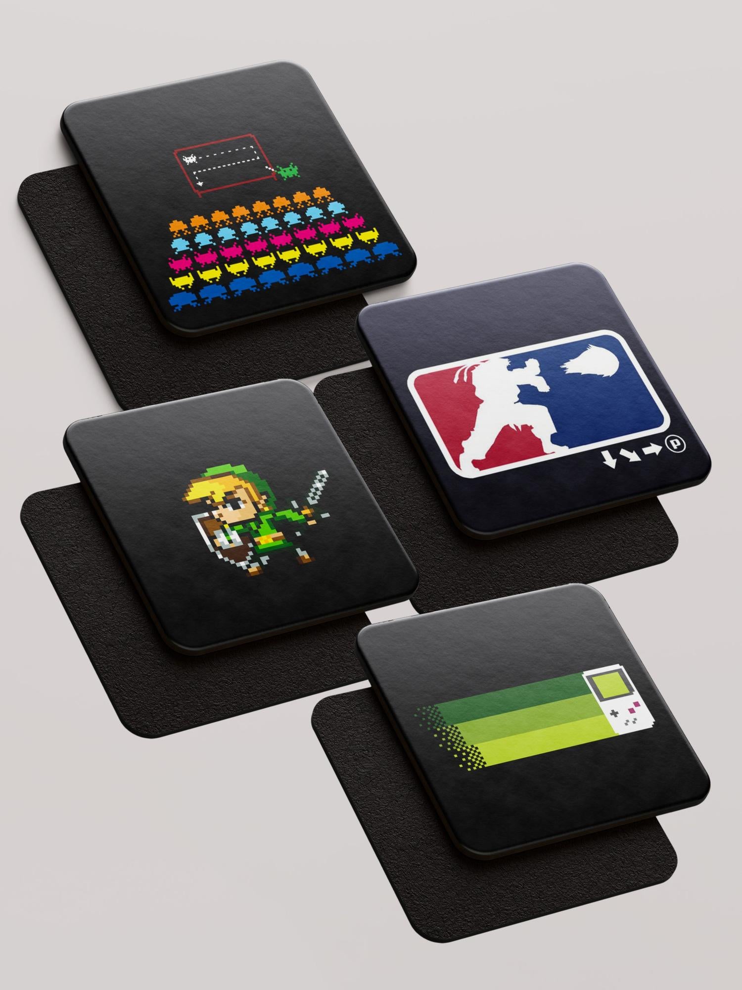 Video Games Mix 2 - Pack of 4 Coasters by inspire.inc