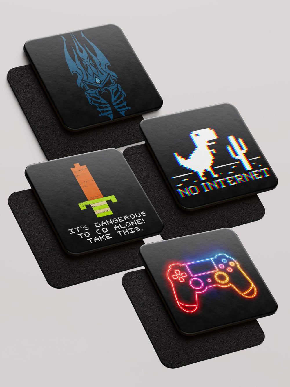 Video Games Mix 3 - Pack of 4 Coasters by inspire.inc