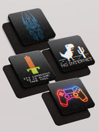 Video Games Mix 3 - Pack of 4 Coasters by inspire.inc