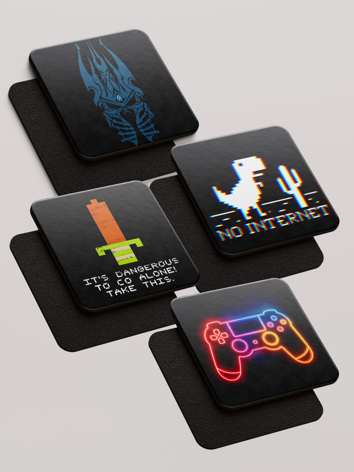 Video Games Mix 3 - Pack of 4 Coasters by inspire.inc