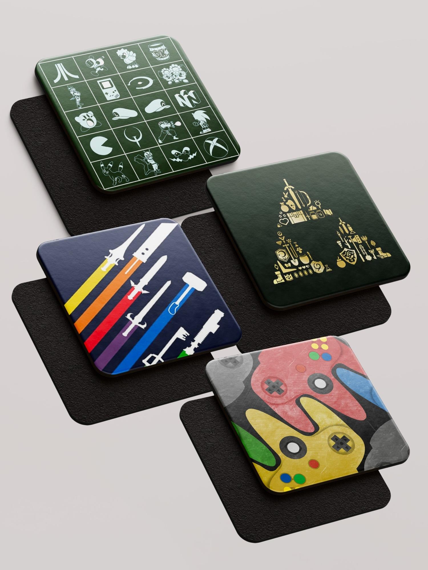 Video Games Mix 4 - Pack of 4 Coasters by inspire.inc