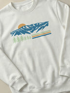 Vintage Sannine - Regular/Oversized Sweatshirt White close-up by inspire.inc