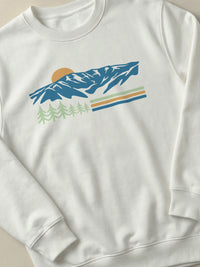 Vintage Sannine - Regular/Oversized Sweatshirt White close-up by inspire.inc