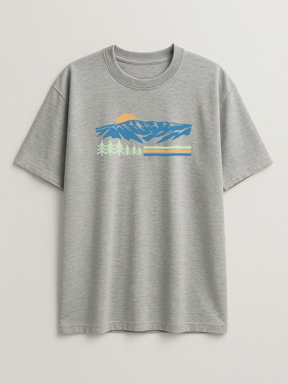 Vintage Sannine - Regular/Oversized T-shirt Light Heather Gray by inspire.inc