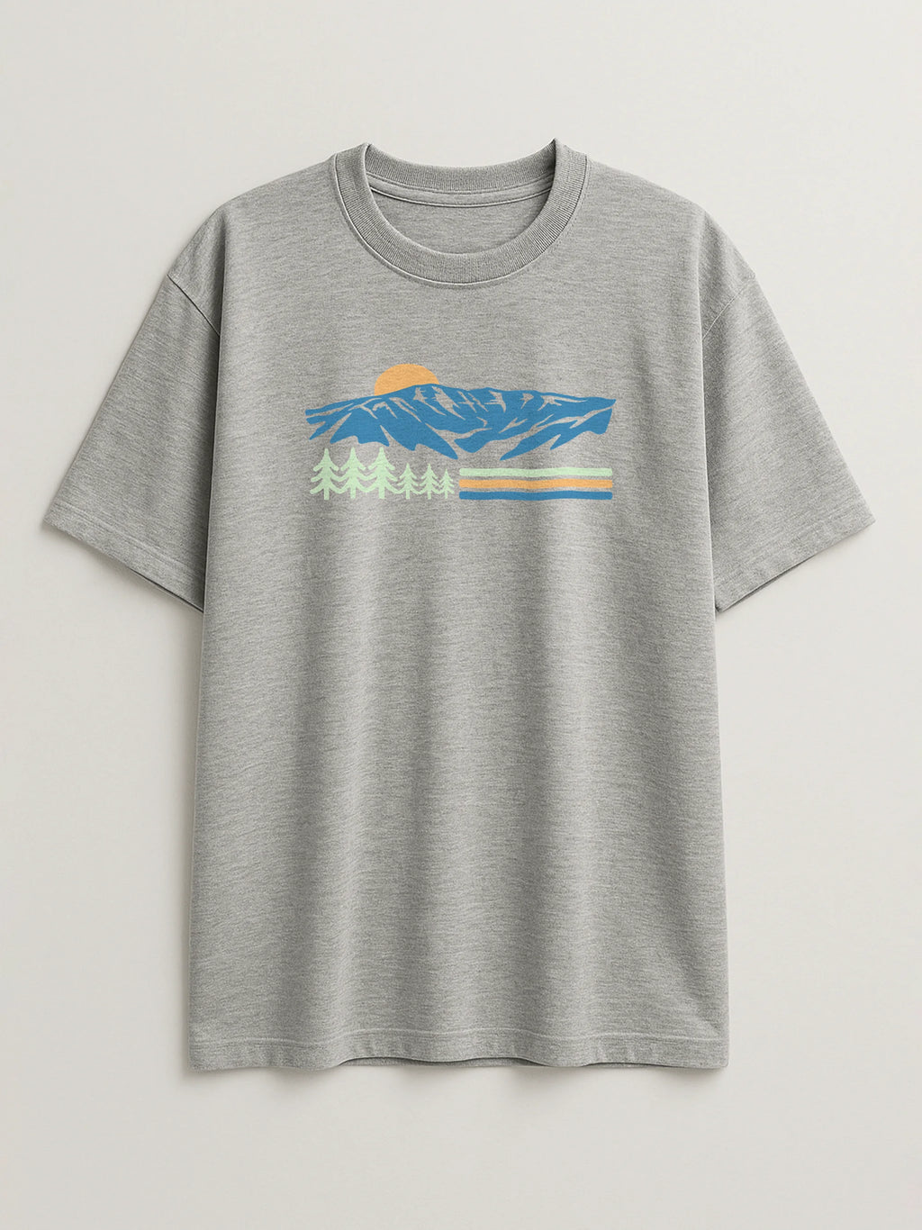 Vintage Sannine - Regular/Oversized T-shirt Light Heather Gray by inspire.inc