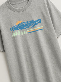 Vintage Sannine - Regular/Oversized T-shirt Light Heather Gray close-up by inspire.inc