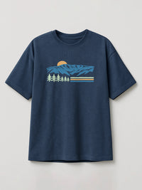 Vintage Sannine - Regular/Oversized T-shirt Heather Blue by inspire.inc