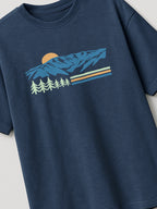 Vintage Sannine - Regular/Oversized T-shirt Heather Blue close-up by inspire.inc