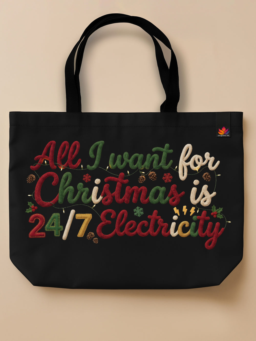Wishful Thinking in the Dark - Neo Tote Bag Black Front Only by inspire.inc